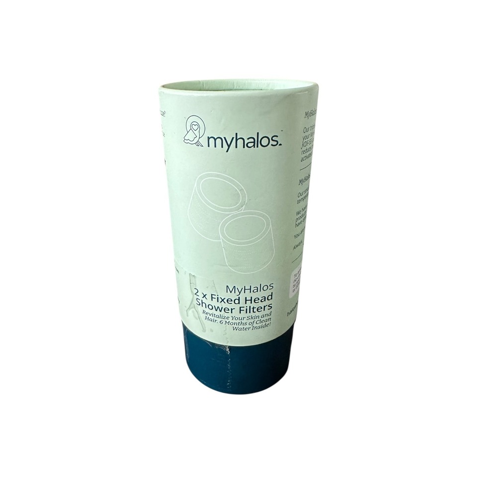 MyHalo Fixed Head Shower Filters 2 Pack Replacement Cartridges Triple Filtration